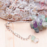 Fluorite designer bracelet with metal