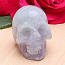 Hand carved multicolor fluorite skull