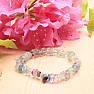 Fluorite rainbow bracelet chopped AA quality