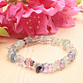 Fluorite rainbow bracelet chopped AA quality