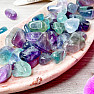 Rainbow fluorite drummed