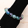 Fluorite multicolor bracelet made of extra large ovals