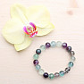 Fluorite multicolor Buddhist beaded bracelet