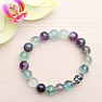 Fluorite multicolor Buddhist beaded bracelet