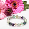 Fluorite multicolor bead bracelet 10 mm