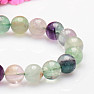 Fluorite multicolor bead bracelet 10 mm