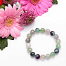 Fluorite multicolor bead bracelet 10 mm