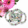 Fluorite multicolor bead bracelet 10 mm