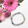 Fluorite multicolor bead bracelet 8 mm