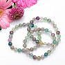 Fluorite multicolor bead bracelet 8 mm