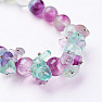 Fluorite multicolor bracelet with extra beads and stone pieces