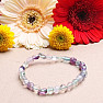 Fluorite multicolor bracelet from oval stones A quality