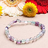 Fluorite multicolor bracelet from oval stones A quality