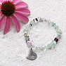 Fluorite bracelet chopped with heart