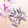 Fluorite crystal double-sided silver color