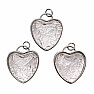 Pendant Glass heart with crystal