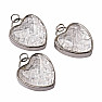 Pendant Glass heart with crystal