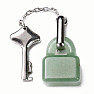 Aventurine green pendant Lock with key