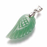 Aventurine green pendant Angel wing