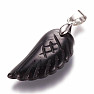 Black agate pendant Angel's wing