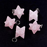 Rose quartz pendant Merkaba star