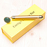 Massage roller face roller vibrating with aventurine gold color