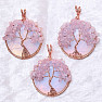 Tan the Tree of Life pendant made of rose quartz