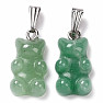 Aventurine green teddy bear pendant