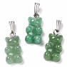 Aventurine green teddy bear pendant