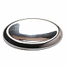 Hematite oval silver-colored massage stick