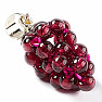 Garnet pendant Grape handle gold color