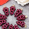 Garnet pendant Grape handle gold color