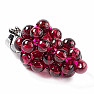 Garnet pendant Grape handle silver color