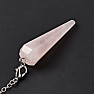 Rose quartz chakra pendulum symbol of the Triple Goddess