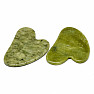 Gua sha of jade heart shape