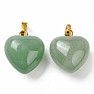 Aventurine green pendant Heart 1.5 cm