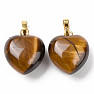 Tiger eye pendant Heart 1.5 cm