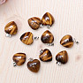 Tiger eye heart pendant 1.6 cm