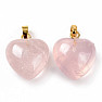 Rose quartz pendant Heart 1.5 cm