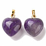 Amethyst pendant Heart 1.5 cm