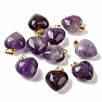 Amethyst pendant Heart 1.5 cm