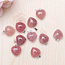 Crystal strawberry pendant Heart 1.6 cm