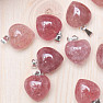 Crystal strawberry pendant Heart 1.6 cm