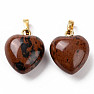 Obsidian mahogany pendant Heart 1.5 cm