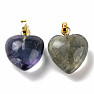 Fluorite pendant Heart 1.5 cm