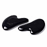 Gua sha from black obsidian heart shape 7.5 cm