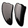 Fin shape black obsidian gua sha