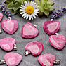 Pink quartz heart pendant 2.4 cm