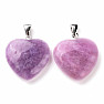 Violet quartz pendant Heart 2.4 cm