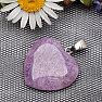 Violet quartz pendant Heart 2.4 cm